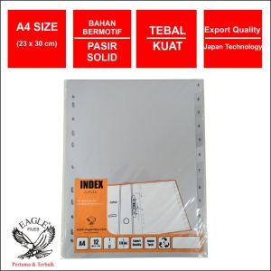 Devider Pembatas Dokumen / Pembatas File Index 1-12 Eagle Files