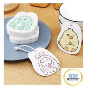 2566 Compressed Absorbent Cartoon Sponge