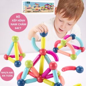 Đồ chơi ghép hình nam châm 42 chi tiết nhựa an toàn đồ chơi xếp hình nam châm vua lắp ghép các mô hình sáng tạo cho bé