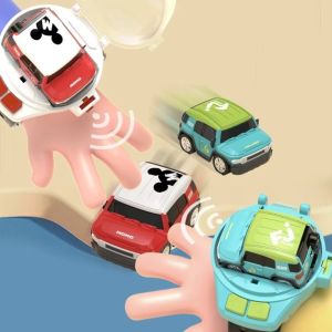 JUTBONG RC Children RC Car Mini Watch Toys 3D Cartoon 2.4GHz Watch Electric Toy Fashion Adjustable Strap Remote Control Toy for Children/Student Gift