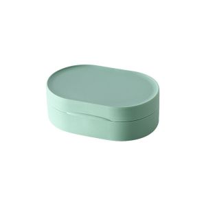 SKYJS With Cover Plastic Waterproof Portable Round Shape Sealed Soap Dish Soap Container Soap Saver Travel Soap Box