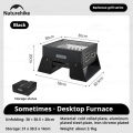 Naturehike Folding Charcoal Grill Outdoor Portable 1-2 Persons BBQ Desk Tabletop Stove Furnance Camping Picnic Barbecue Burner Cooking Grill Stand. 