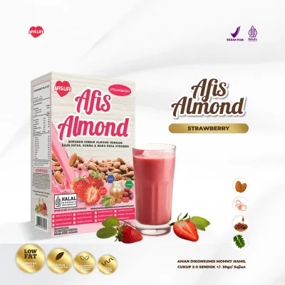 Afis Almond Plus Daun Katuk Kurma Madu 200g - Pelancar Peningkat Asi Booster Susu Pelancar ASI