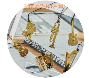 Instrument Metal bookmark 金属书签 创意金色乐器🎵