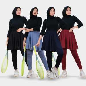 Setelan wanita olahraga // setelan legingrok+kaos terbaru // pakaian olahraga wanita muslimah // celana leging olahraga+kaos