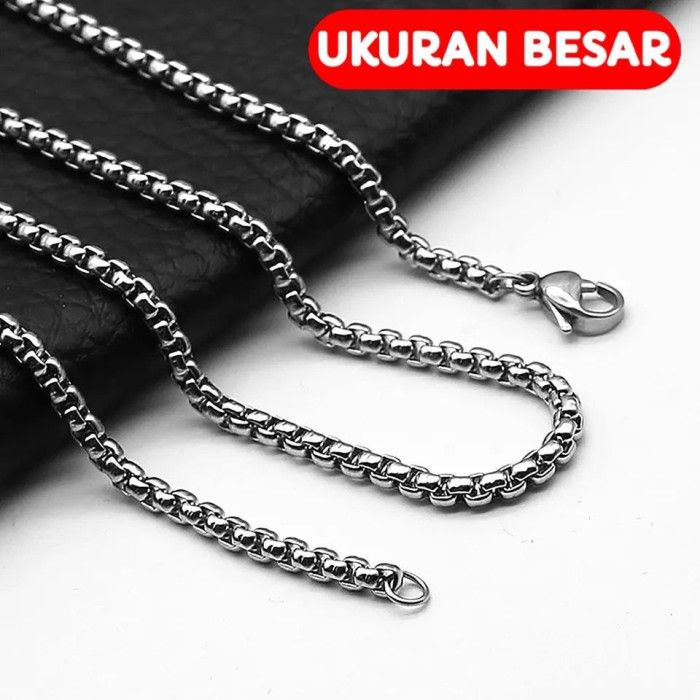 Kalung Titanium Pria Wanita Bahan Anti Karat Seumur Hidup