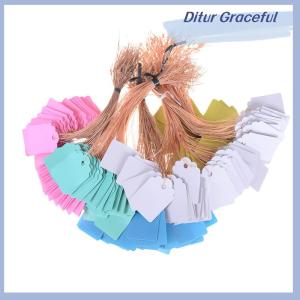 Ditur 100Pcs เครื่องประดับเสื้อผ้าสินค้าสวนยี่ห้อป้ายราคาแท็ก 3.5x2.5 ซม.