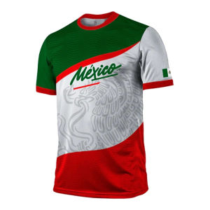 [Local Stock] VCC Mexico Eagle Pattern Mens T Shirt Casual O-neck Loose Short Sleeve Tops Summer Breathable Sports Tees Fashion Oversized T-shirt