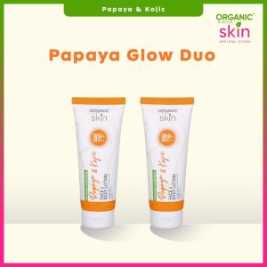 Organic Skin Japan Papaya Kojic Whitening Lotion Sunscreen Face Body Lotion Skin Care Set of 2