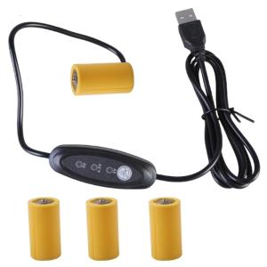 USB to 3V 4.5V 6V LR14 C Dummy Eliminate Cable for 2-4Pcs LR14 C for Toy Controllers Gas Water Heaters Torches