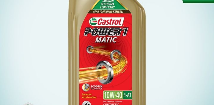 OLI CASTROL POWER SCOOTER MATIC 10W40 SYNTHETIC MOTOR MATIK