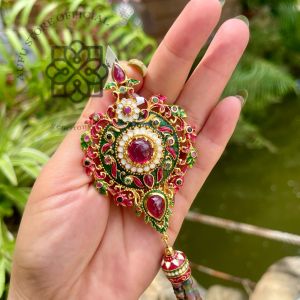 💥จี้พลอยใบโพธิ์ร้อยภู่ ทัวร์มาริน อัญมณีพลอยน้ำสวย คัดเกรด ทับทิมแท้ อัญมณีเครื่องประดับของแท้ สินค้ามีใบรับประกันดูแลตลอดการใช้งาน AUFU STORE