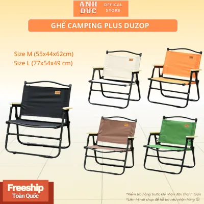 Ghế Camping Gấp Gọn DUZOP Plus - Ghế CafeDã Ngoại Khung Thép Chắc Chắn Vải Oxford 600D Dày Dặn Bền Bỉ Chịu Lực 150kg