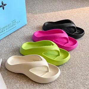 [Free Shipping] WomenS Summer Flip-Flops For Outdoor Wear New Thick-Soled Non-Slip Beach Sandals With Platform Soles For The Seaside