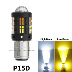 ✅Oprah LED Light for Motorcycle white+yellow Two-color H4 H6 BA20D T19 P15D 1209 73SMD Headlight DC12V-60V 8000LM Super Bright Motorcycle Headlight Bulb Condenser Lens Spotlight sniper wave mioi 125