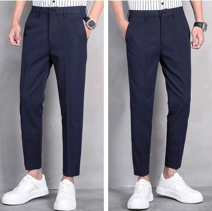 Korean Fashion Suit Pants Trousers Pants For Men Casual Wear Slacks ...