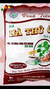 TRÀ TÚI LỌC HÀ THỦ Ô VĨNH TIẾN (100 TÚI NHỎ × 2G) HỖ TRỢ TÓC BẠC SỚM LÀM ĐEN TÓC