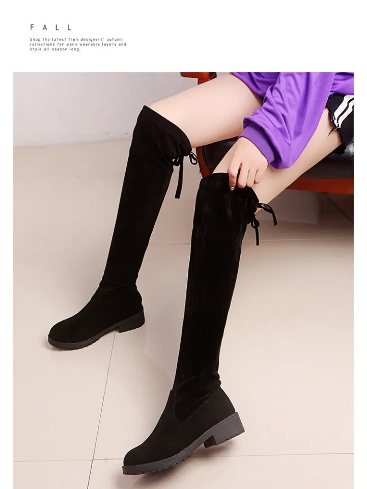 Korean knee deals high boots