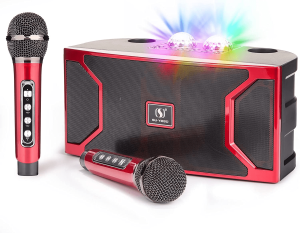 Portable Karaoke Dual Wireless Microphone Bluetooth Professional Speaker Smart External YS-211 Stereo Family Party Ktv  Colorful LED Dance Lights Included Equipment Audio Car/Outdoor/Indoor