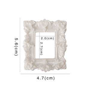 COUPLECOL Tự làm Khung ảnh bằng nhựa 3D Thu nhỏ Gương mẫu nhỏ Bền Mộc mạc Đạo cụ gương mini Phụ kiện trang sức