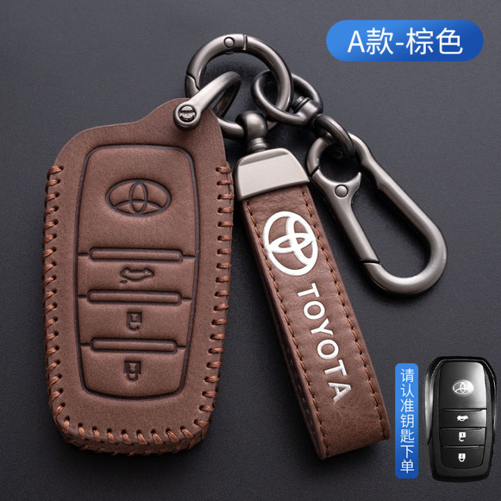 Leather Smart Car Key Case Cover Remote Fob Holder Shell Keychain ...