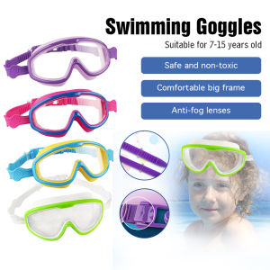 Big Frame Kids Swimming Goggles Swim Diving Adjustable Waterproof Anti-fog UV Protection Wide Vision for Boys Girls Children glasses for swimming pool