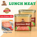 Mr.Squirrel 340g Luncheon Meat Korean style Canned Goods Ready Purefoods (Mix of Chicken & Pork) Luncheon meat Wholesale. 