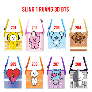 Sling 3D BTS Tas Selempang Anak Karakter Suvenir Souvenir Tas Sling Bag Chimmy Chooky Koya Shooky Tata RJ Mang Van
