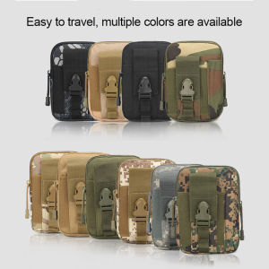 ซองโทรศัพท์ยุทธวิธีกระเป๋า Molle แพ็คกระเป๋าคาดเอวทหารกระเป๋าขนาดเล็กลายพราง