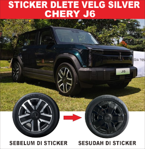 STIKER/STICKER DELETE SILVER PELEK/VELG MOBIL CHERY J6