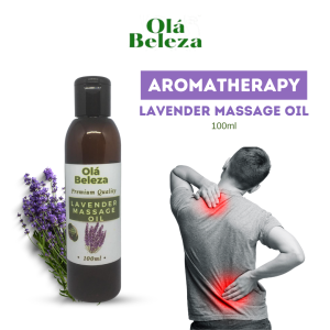 OLA BELEZA 100ML LAVENDER MASSAGE OIL WITH PURE ESSENTIAL OIL/DODY MASSAGE OIL
