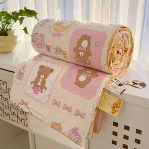 Double layer yarn soybean fiber quilt mother and baby grade soft glutinous summer cool quilt air conditioning quilt washable thin quilt
