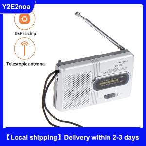 【Local shipping】 Portable Mini Radio Handheld AM FM Music Player Speaker Outdoor Stereo Radio with Telescopic Antenna