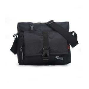 Tas Selempang Pria YMG Kanvas Navy Casual Multifungsi dengan Strap Elastis