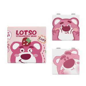 Gương trang điểm mini gập gọn bỏ túi gương cầm tay vuông nhỏ hình gấu lotso dễ thương