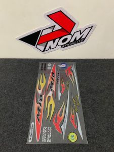 Stiker Transparan Desain Api Mio Sporty Hitam Putih New