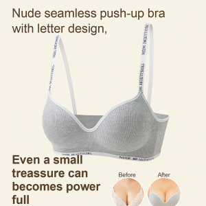 Seamless Wireless Push Up Bra For Small Breasts Letter Strap Bra Anti Sagging Women’s Underwear