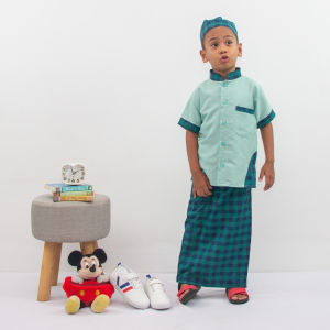 Koko Anak Sarkoci Laki-Laki Muslim Setelan Sarung Koko Peci 3 sd 9 Tahun Terbaru Kekinian