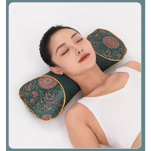 gối cổ ngải cứu cắm điện gối thảo dược nóng giảm đau nhức cổ vai gáy hiệu quả hương thơm thảo mộc dễ chịu thoải mái.