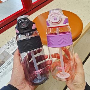 Botol Minum Anak Dan Dewasa 2in1 Teguk Sedotan Model Sport Pengunci Flip On 750 ML
