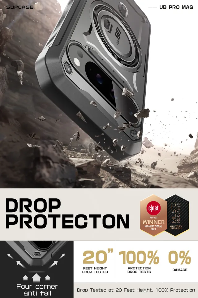 Google Pixel 9/9 Pro Case With Camera Cover & Screen Protector - Military Grade Magnetic Ring Holder