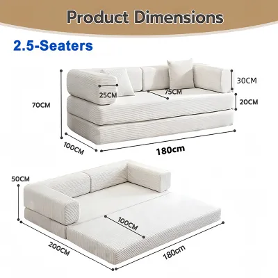 NLS Minimum lipat ganda sofa tidur 3 kursi vakum bahan anti bau lipat sofa lunak untuk ruang tamu sempit multifungsi balkon