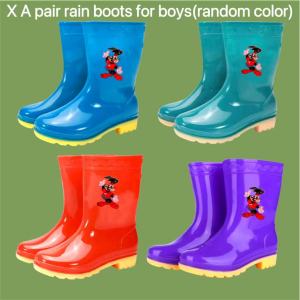 Sunlight Rubber Rain Shoes for Kids Add 1-2 Size Cartoon Character Bota for Kids Boy Sale Rain Boots for Kids Rainboots for Kids Rubber Boots for Kids Rubber Rain Shoes Rubber Rain Boots Bota for Kids Colorful Glossy Waterproof Anti-Slip Rain Footwear