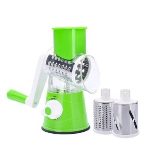 FOUNDTWO Rotary Cheese Grater Multifunctional Manual Food Shredder Drum type Stainless Steel Drums Manual Rotary Vegetable Slicer Household