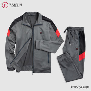 Bộ quần áo thể thao nam Fasvin BT22547.HN vải thun 01 lớp co giãn thoải mái