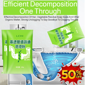 💕High-Speed Pipe Dredging Bubble Powder Oxygen Bubble Powder Bag Powerful Dissolving Kitchen Sewer Oil Stain Toilet Dredging Artifact高速管道疏通泡泡粉