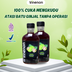 Vinenon Cuka Mengkudu Asli | Mengatasi Meluruhkan Batu Ginjal | Melancarkan Purin | Obat Asam Urat | 300Ml
