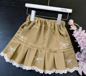 Trendy Ribbon Coquette Skirt para sa mga Batang Babae Cute OOTD na Palda para sa Girls edad 5–12 taong gulang