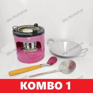 Mainan masak masakan 1 set lengkap jumbo murah kompor mini minyak tanah bisa nyala beneran paket kombo 1 kado ultah anak perempuan