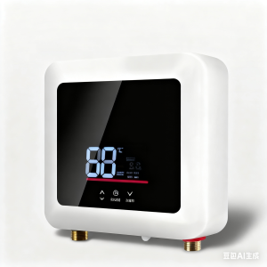 Mini Instant Electric Water Heating Shower Set 7500W Instant Water Heater  LCD Digital Display Kitchen Bathroom Tankless Hot Faucet Heater